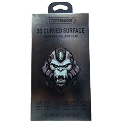 Защитное стекло Topomax Box (Oleophobic) для iPhone 12 Pro Max Черный