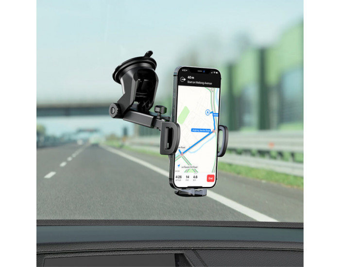 Автодержатель Borofone BH53 Windy Center Console Car Holder (Black/Grey)