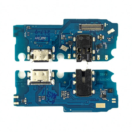 Шлейф для Samsung A125 /A12, A12/ A127, M127 /M12S коннектора зарядки, конектора наушников с микрофоном High Copy (Класс D)