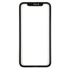 Стекло фронтальное c OCA-пленкой iPhone 11, черное с рамкой
