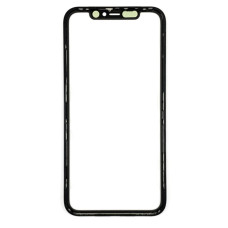 Скло фронтальне c OCA-пленкой iPhone 11, чорне з рамкою