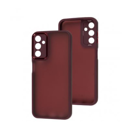 Чехол-силикон Luxury Metal Lens Samsung A05s Marsala