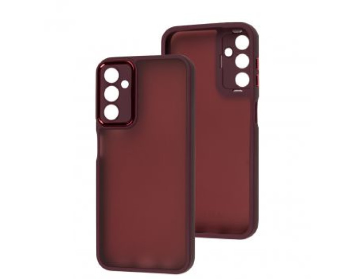 Чохол-силікон Luxury Metal Lens Samsung A05s Marsala