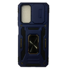 Чехол-Ударопрочный Camshield Army Ring Xaiomi Redmi Note 11 (Global) / Note 11S (Темно-синий- Dark blue)