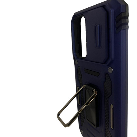 Чехол-Ударопрочный Camshield Army Ring Xaiomi Redmi Note 11 (Global) / Note 11S (Темно-синий- Dark blue)
