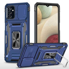 Чехол-Ударопрочный Camshield Army Ring Samsung Galaxy S21 FE (Темно-синий / Dark Blue)