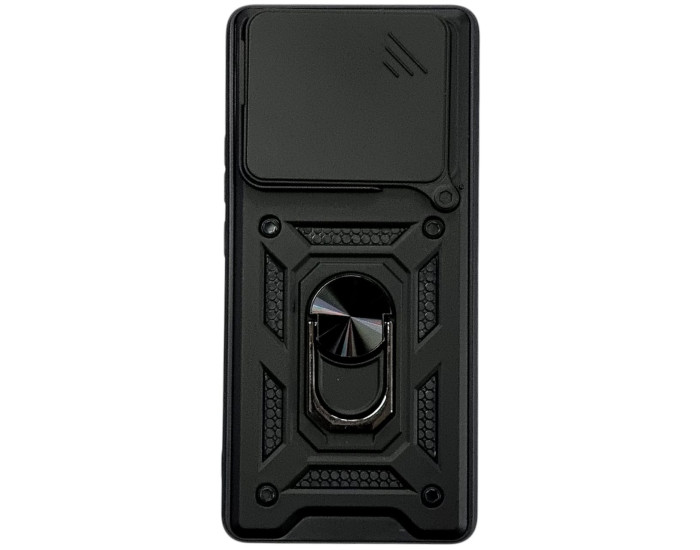 Чохол-Ударостійкий Camshield Serge Ring Xiaomi Poco M7 Pro 5G, чорний