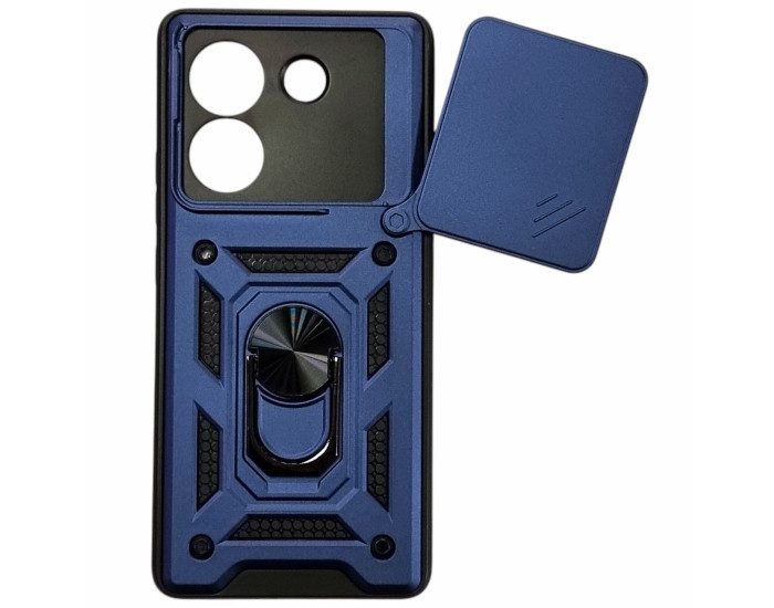 Чехол-Ударопрочный Camshield Serge Ring Xiaomi Poco M7 Pro 5G, Синий