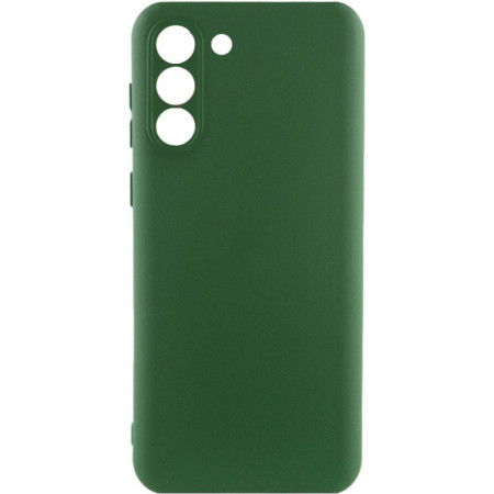 Чехол-силикон Silicone Lakshmi Full Camera Samsung S21 FE, G990, тёмно-зелёный