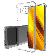 Чехол-силикон Getman Ease logo усиленные углы Xiaomi Poco X3 / X3 Pro / X3 NFC, Прозрачный (Класс А)