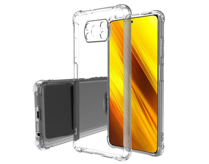 Чохол-силікон Getman Ease logo посилені кути Xiaomi Poco X3 / X3 Pro / X3 NFC, Прозорий