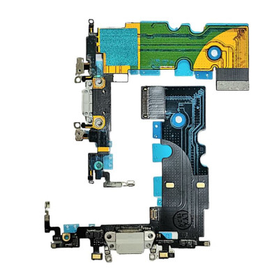 Шлейф для iPhone 8/SE 2020/SE 2022,конектора зарядки, з мікрофоном, Білий