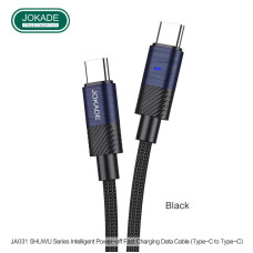 Кабель USB-C Jokade JA031 SHUWU Type-C to Type-C (PD100W) Smart Power-Off fast charging data cable (5A/1.2m) чорний