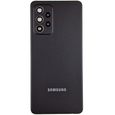 Задня панель корпуси для Samsung A525F Galaxy A52, з склом камери, чорна