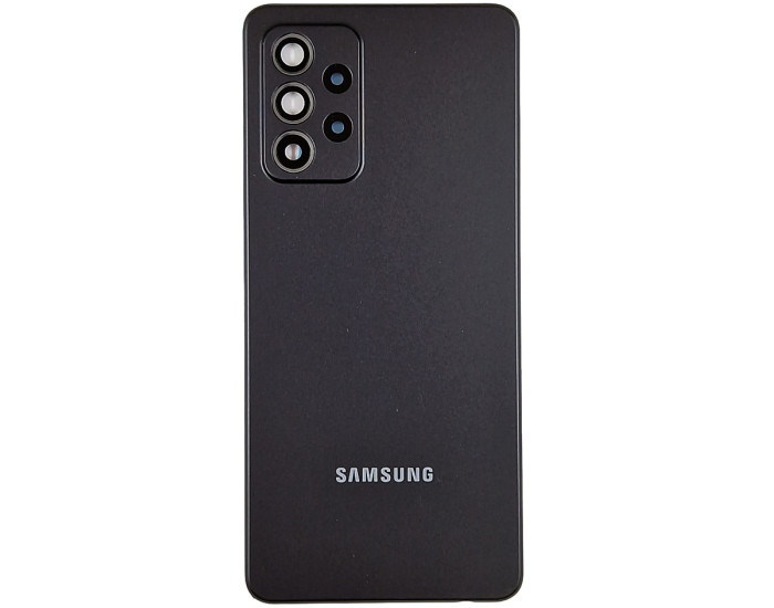 Задняя панель корпуса для Samsung A525F Galaxy A52, черная со стеклом камеры