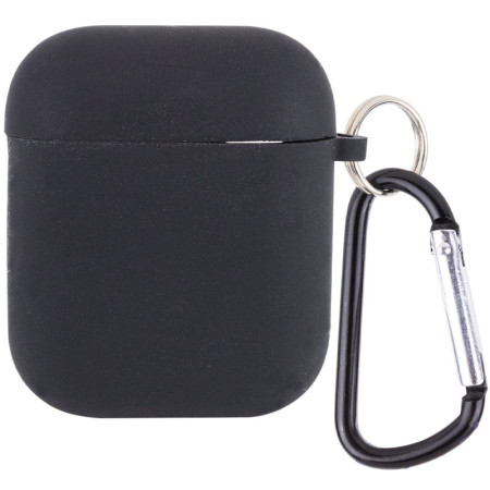 Чехол для AirPods Full Soft Matte Microfiber, Black (Класс А)
