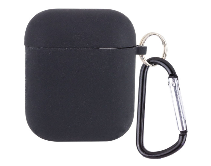 Чохол для AirPods 1/2 Full Soft Matte Microfiber, Black