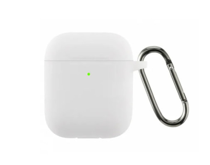 Чехол для AirPods 1/2 Full Soft Matte Microfiber, White