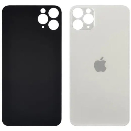 Задняя панель корпуса для iPhone 12 Pro, Silver (Big Hole) (Класс B)