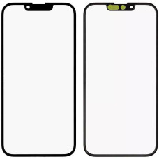 Стекло фронтальное c OCA-пленкой iPhone 13 / 13 Pro, черное, оригинал Mitsubishi