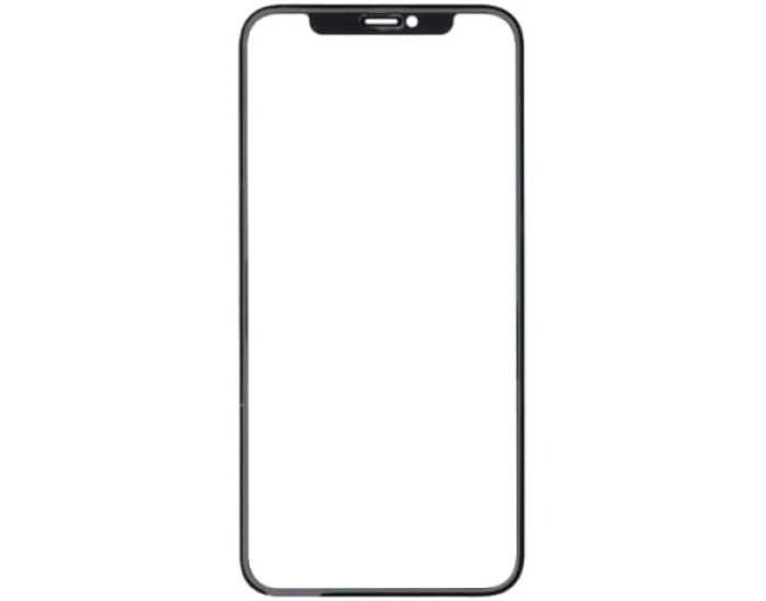 Скло фронтальне c OCA-пленкой iPhone 12 Pro Max, чорне, оригінал Mitsubishi