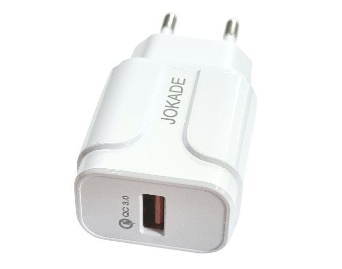 Мережеве зарядний пристрій Jokade JB019 HUITU (QC3.0 18W) Білий