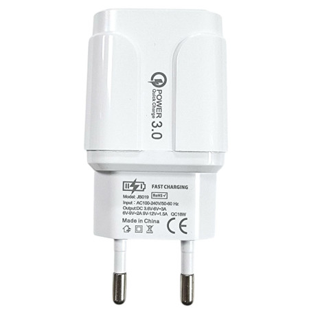 Сетевое зарядное устройство Jokade JB019 HUITU QC3.0 18W Белый