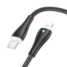 Кабель USB-C Borofone BX100 Advantage 27W LED charging indicator 1m Type-C to Type-C- чорний
