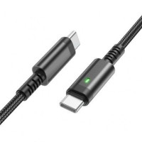 Кабель USB-C Borofone BU38 PD 60W LED charging indicator 1.2m Type-C to Type-C- чорний