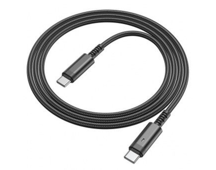 Кабель USB-C Borofone BU38 PD LED charging indicator Type-C to Type-C (60W/1.2m) черный