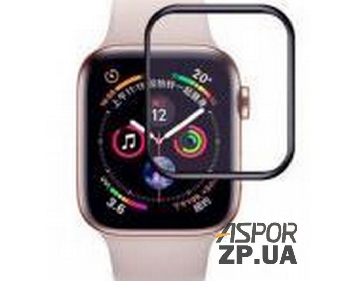 Защитное стекло Apple Watch 38mm 10D PET+ PMMA Black