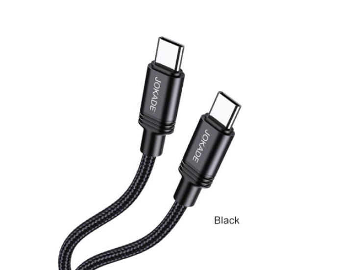 Кабель USB-C Jokade JA034 QIANFAN Type-C to Type-C PD100W, чорний