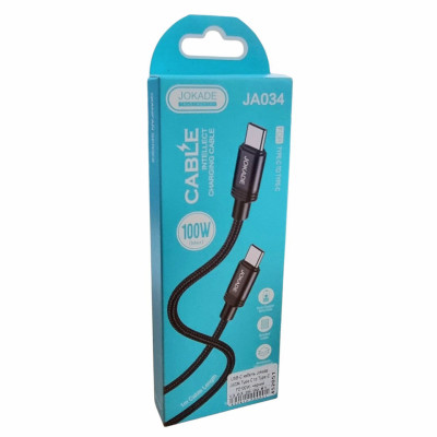 Кабель USB-C Jokade JA034 QIANFAN Type-C to Type-C PD100W- чорний