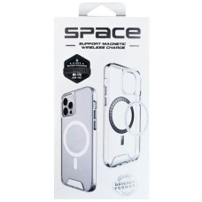 Чехол-силикон Space Magnetic Wireless Charge Samsung S24 FE Прозрачный