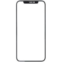 Стекло фронтальное с OCA-пленкой iPhone XR, черное с рамкой, оригинал, Mitsubishi