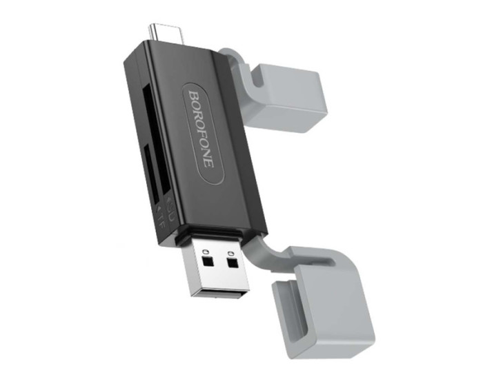 Картридер (Card Reader) Borofone DH9 Wisdom 2-in-1 USB/Type-C 2.0