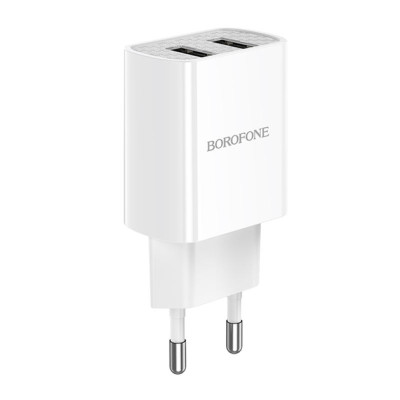 Сетевое зарядное устройство Borofone BA53A Powerway 2USB/2.1A White