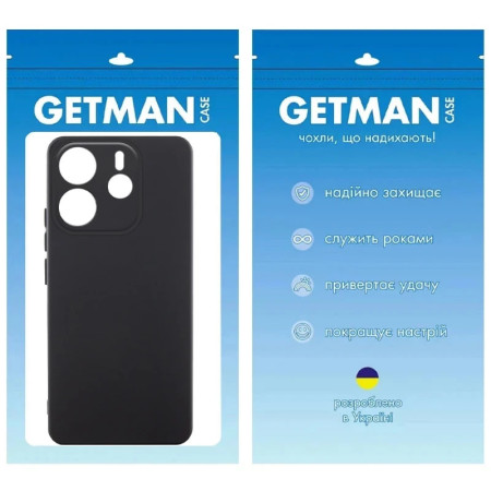 Чехол-силикон Getman Liquid Silk Full Camera Xiaomi Redmi Note 14 4G, чорний