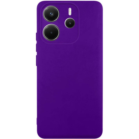 Чехол-силикон Getman Liquid Silk Full Camera Xiaomi Redmi Note 14 4G, темно-фиолетовый