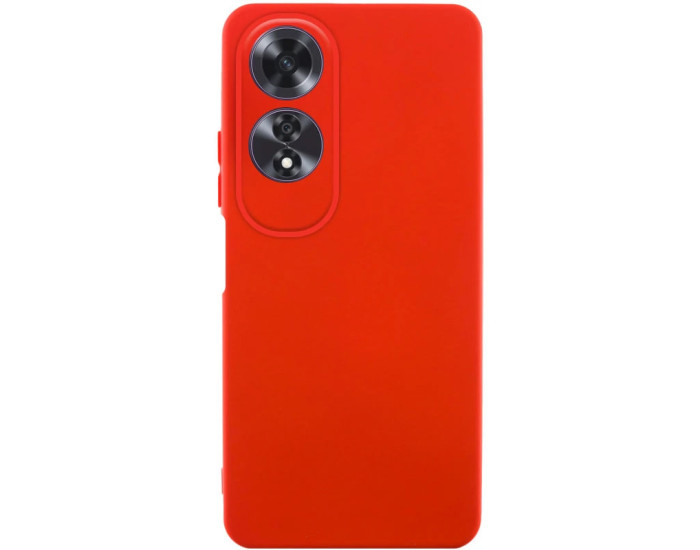 Чехол-силикон GETMAN Liquid Silk Full Camera для Oppo A60 4G, Красный