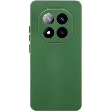 Чехол-силикон Getman Liquid Silk Full Camera Xiaomi Redmi Note 14 Pro 4G, темно-зелений