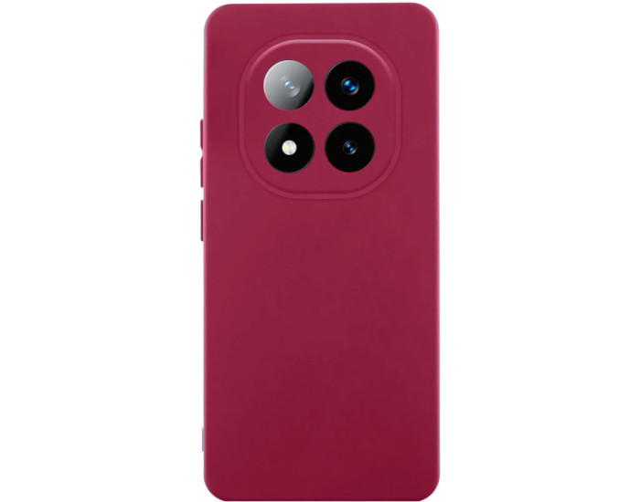 Чохол-силікон Getman Liquid Silk Full Camera Xiaomi Redmi Note 14 Pro 4G, марсала
