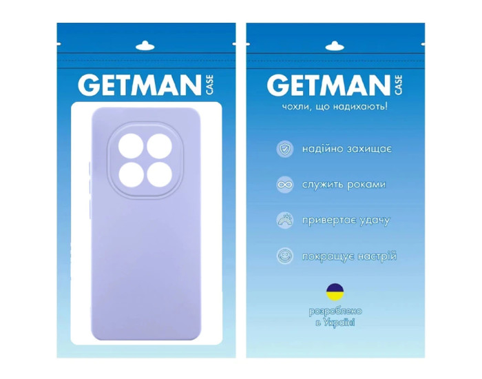Чохол-силікон Getman Liquid Silk Full Camera Xiaomi Redmi Note 14 Pro 4G, бузковий