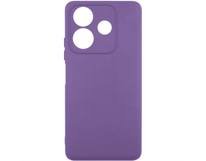 Чехол-силикон Getman Liquid Silk Full Camera Xiaomi Redmi Note 14 5G, сиреневый