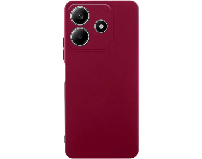Чохол-силікон Getman Liquid Silk Full Camera Xiaomi Redmi Note 14 5G, марсала