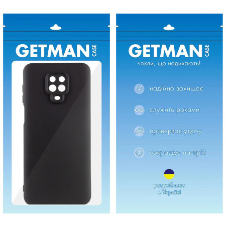 Чехол-силикон Getman Liquid Silk Full Camera Xiaomi Redmi Note 9 Pro / Note 9s черный
