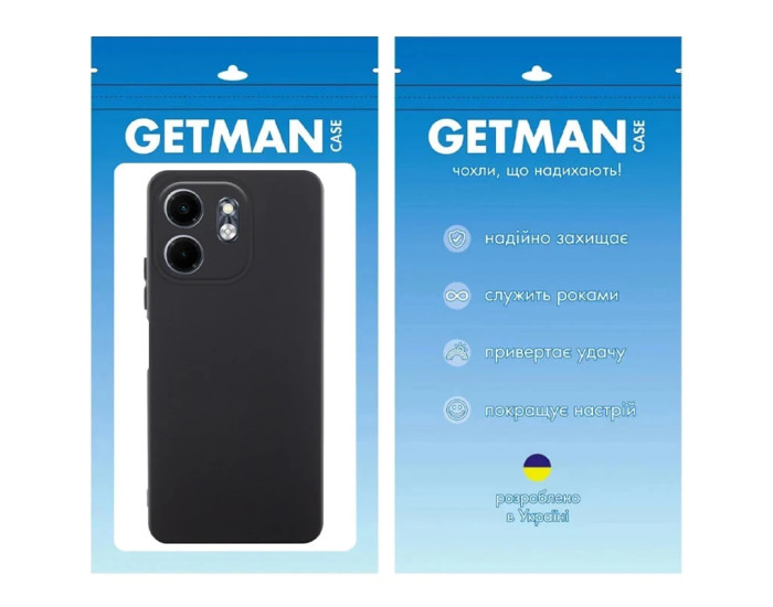 Чехол-силикон GETMAN Liquid Silk Full Camera для Infinix Smart 9 4G / Hot 50i- Черный
