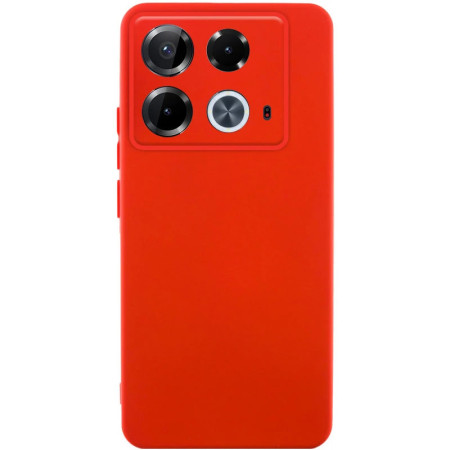 Чехол-силикон GETMAN Liquid Silk Full Camera для Infinix Note 40 Pro 4G красный