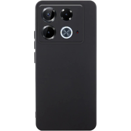 Чехол-силикон GETMAN Liquid Silk Full Camera для Infinix Note 40 4G / Infinix Note 40 Pro,Черный