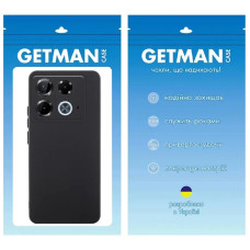 Чехол-силикон GETMAN Liquid Silk Full Camera для Infinix Note 40 4G / Infinix Note 40 Pro (Черный / Black)